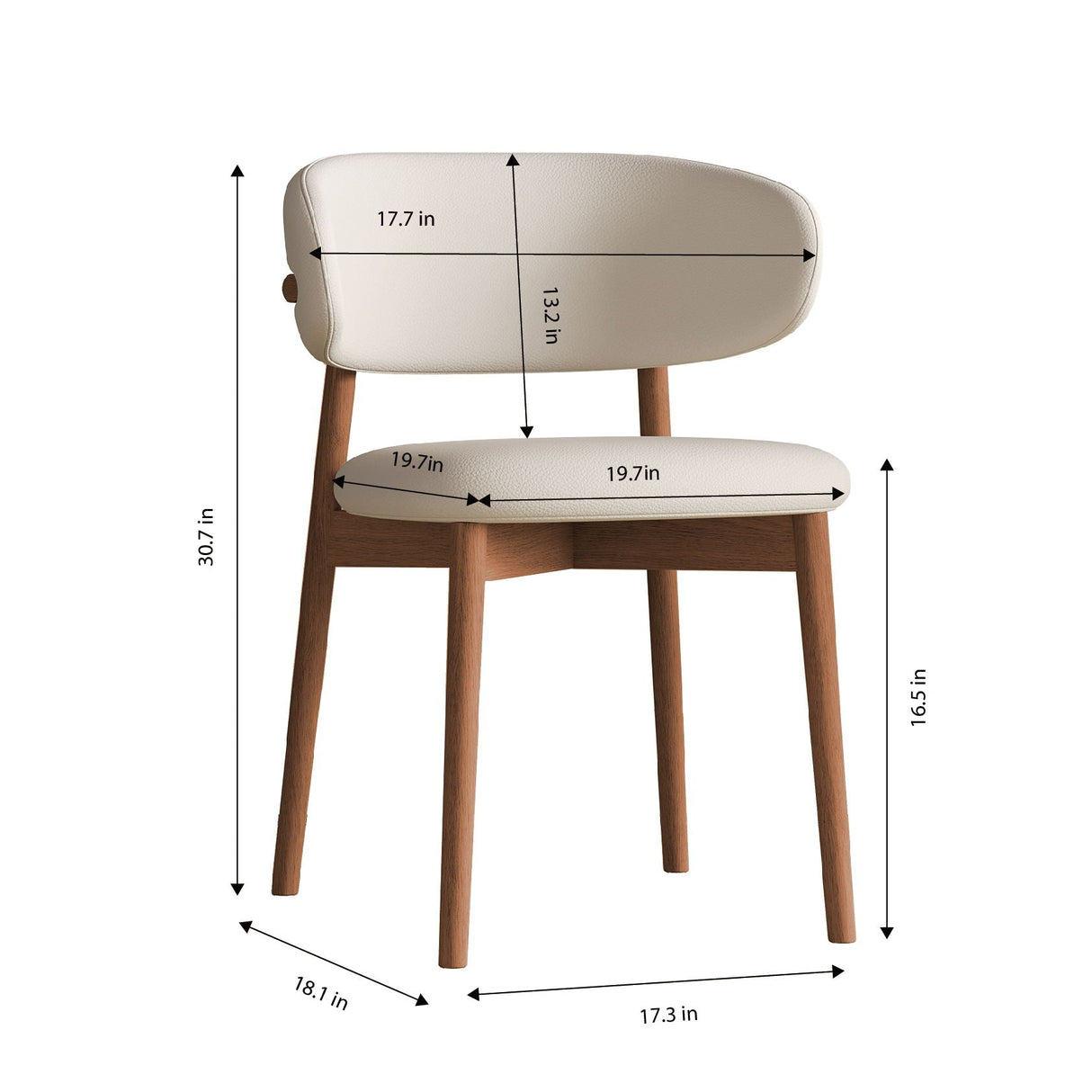 Mid-Century Modern Dining Chair (Set of 2)