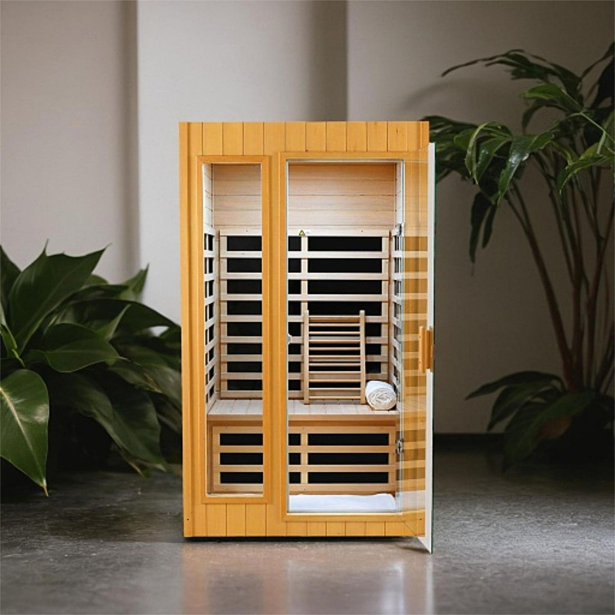 Hemlock Two-person far infrared roof embedded indoor sauna room
