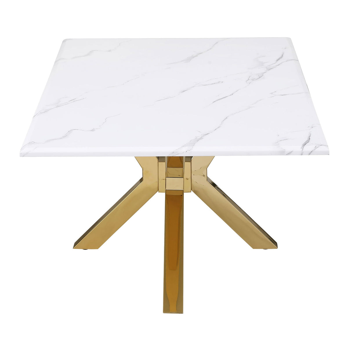 Maciel - Coffee Table With Accents - White Marble