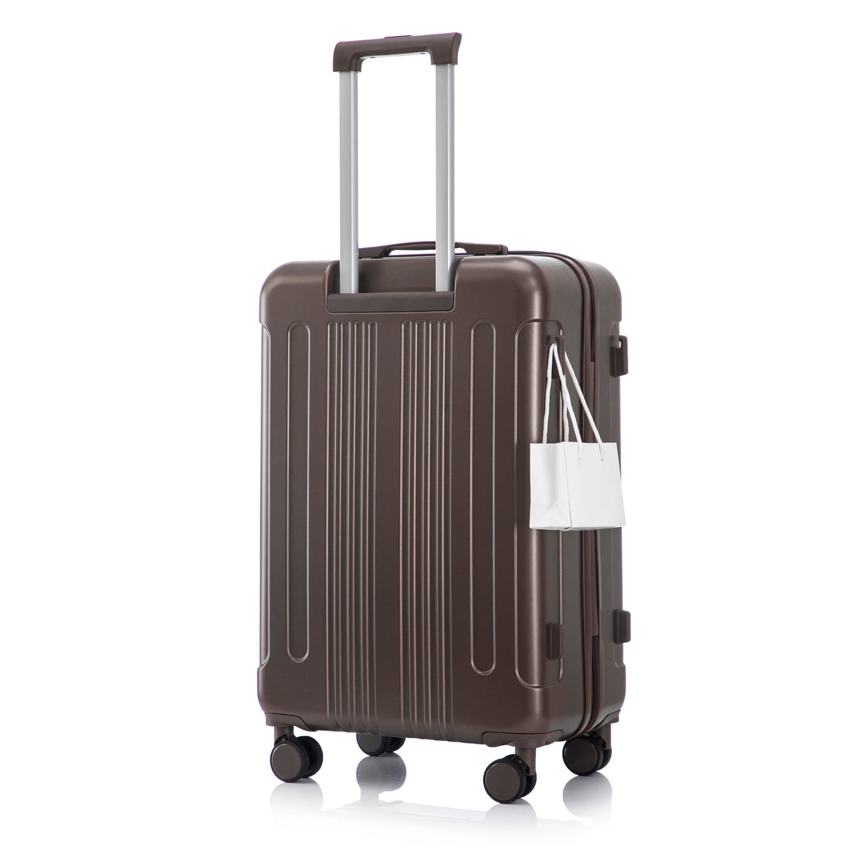 3 Piece ABS Spinner Wheel Luggage Set (Brown)