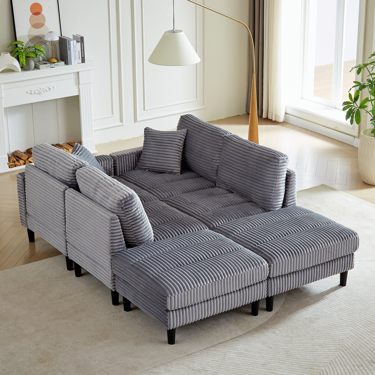 The Beverly Corduroy U-Shaped Sectional Sofa