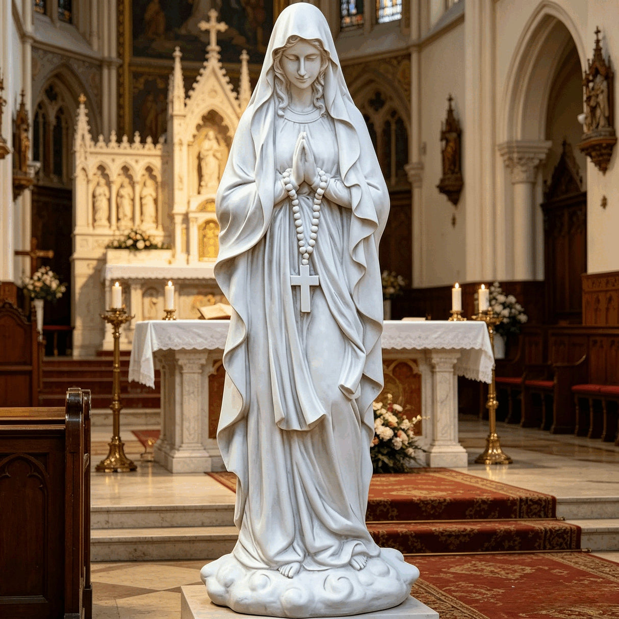 31.5" Large Madonna Prayer Statue