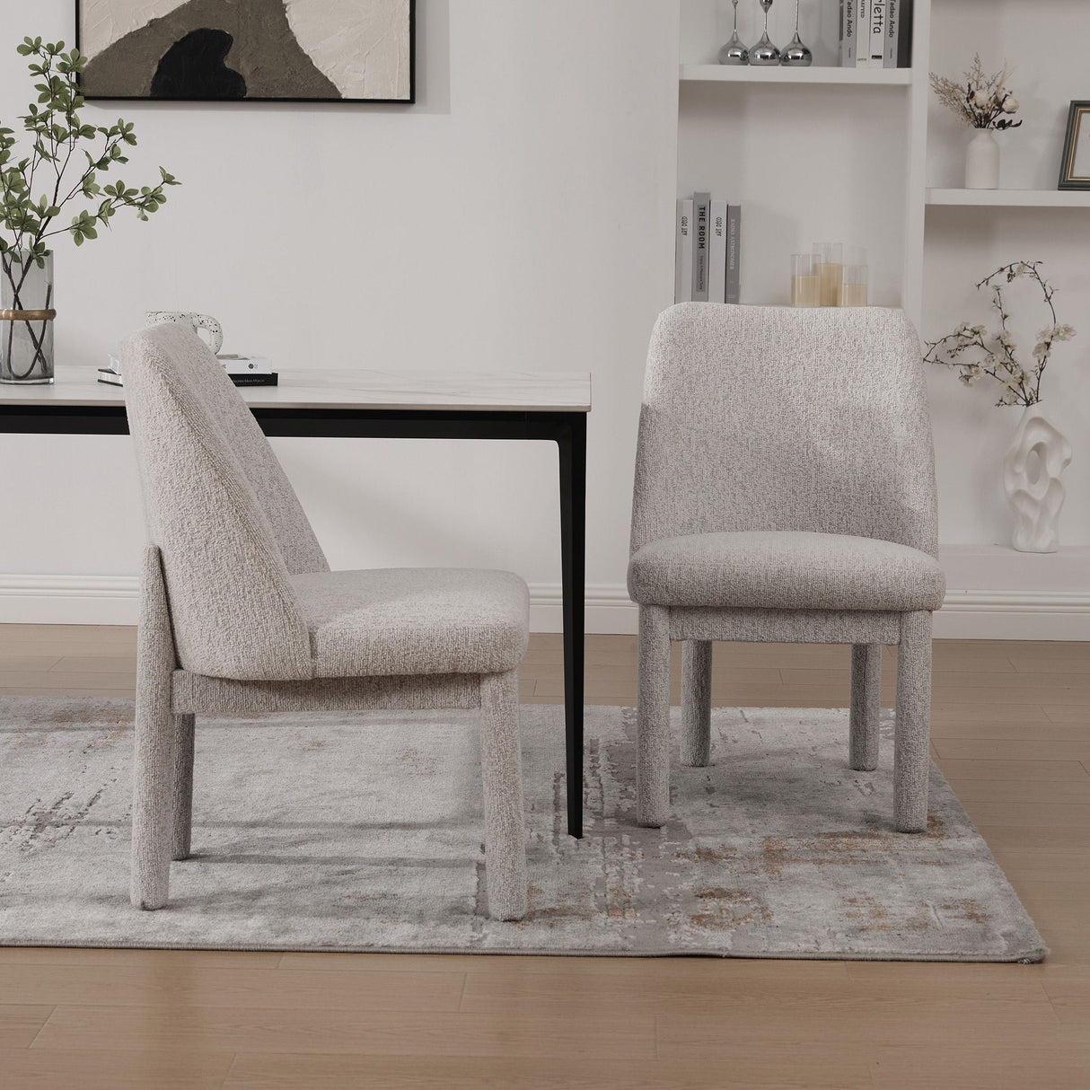Wide Minimalist Dining Chair