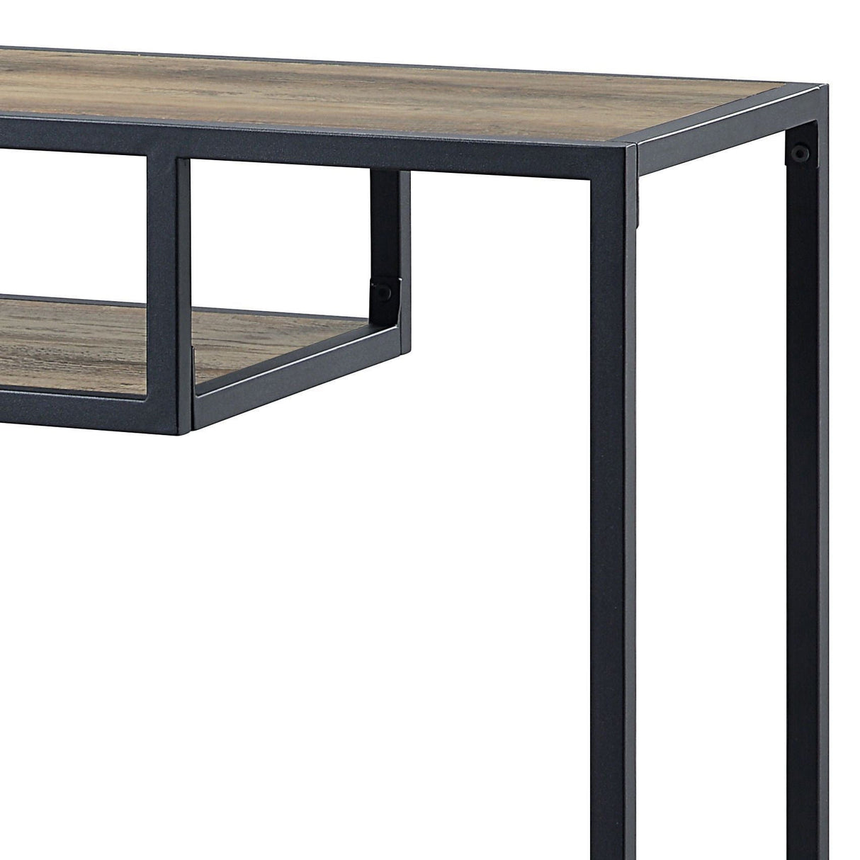 Idella Sofa Table - Rustic Oak / Black