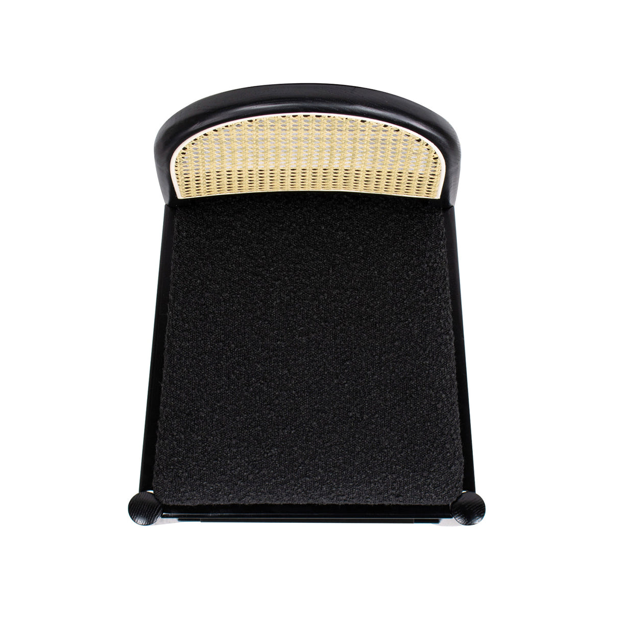 Arlin Upholstered Stool with Curved Back and Footrest - Set of 2