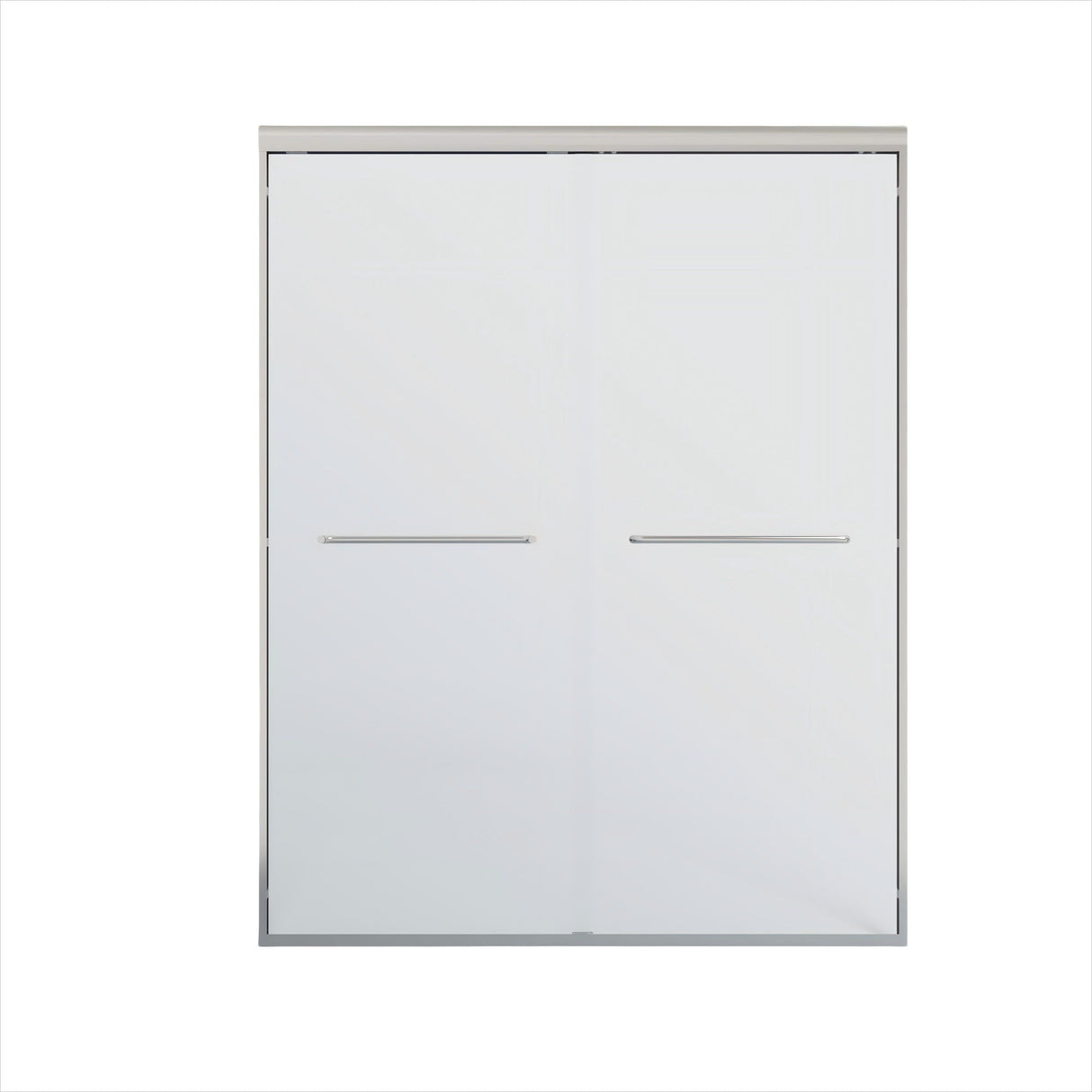 Double Sliding Semi-Frameless Shower Door with Tempered Glass