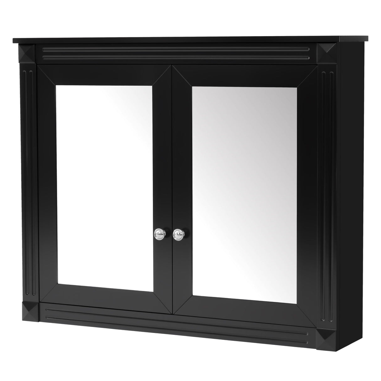 Wall-Mounted Medicine Cabinet with 2 Mirrors and Adjustable Shelves