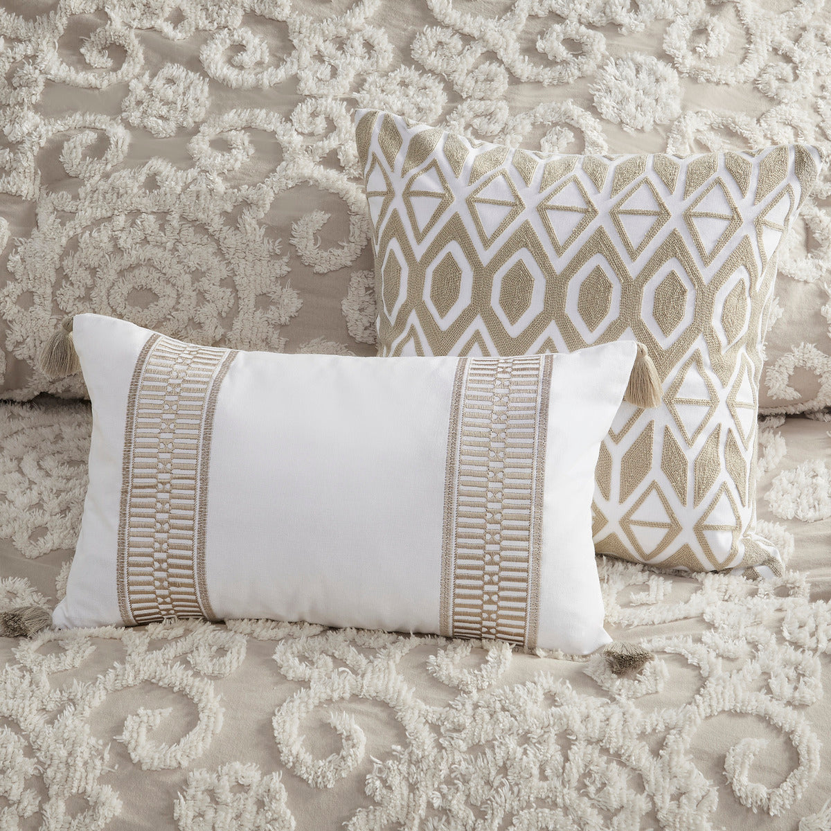 Cotton Comforter Mini Set Taupe King