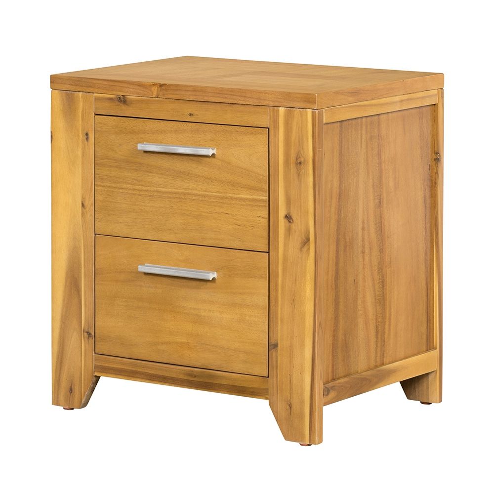 Nightstand - Natural Wood / Brown