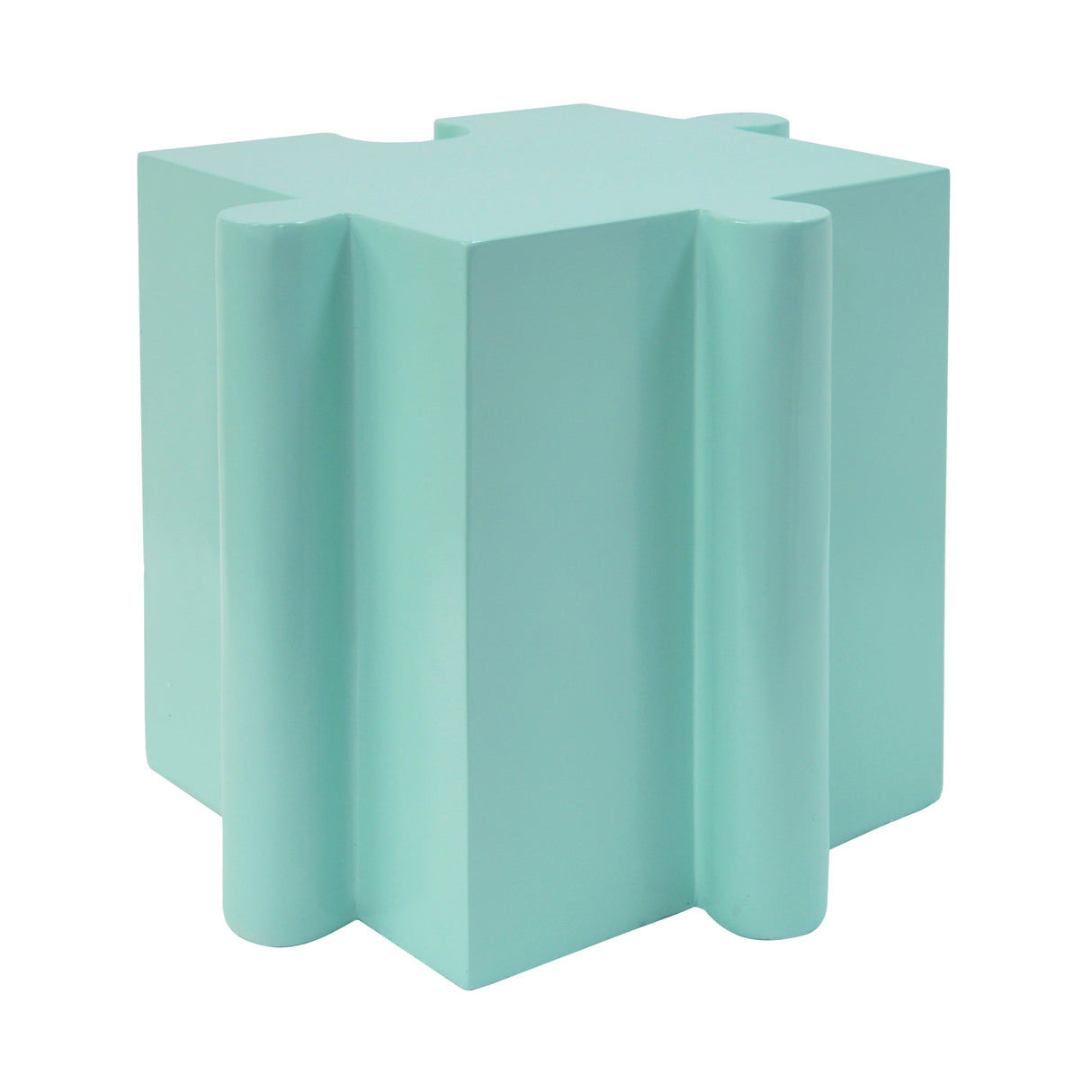 3-Piece Artistic Puzzle Table Set, Modular MGO Side Tables with Interlocking Design