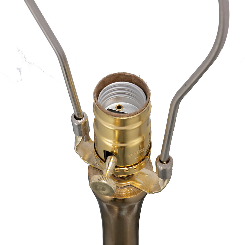 D15x29 Table Lamp with Glass Drum Shade