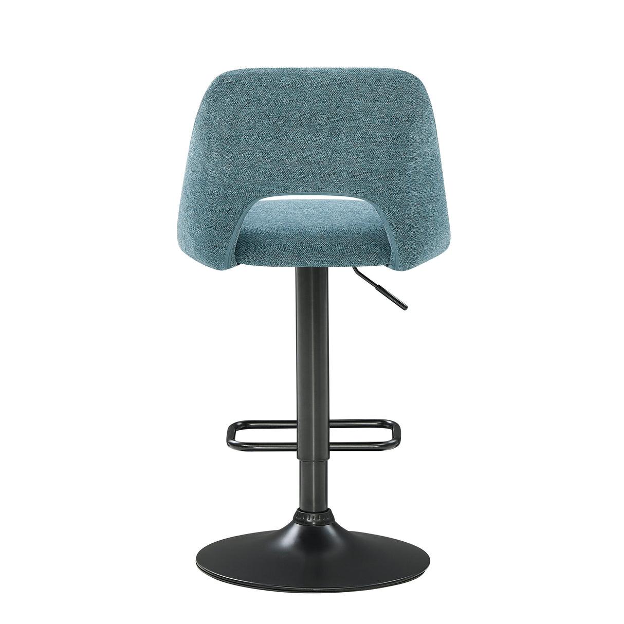 Nuvia Contemporary Adjustable Barstool with Upholstered Swivel Seats, Set of 2