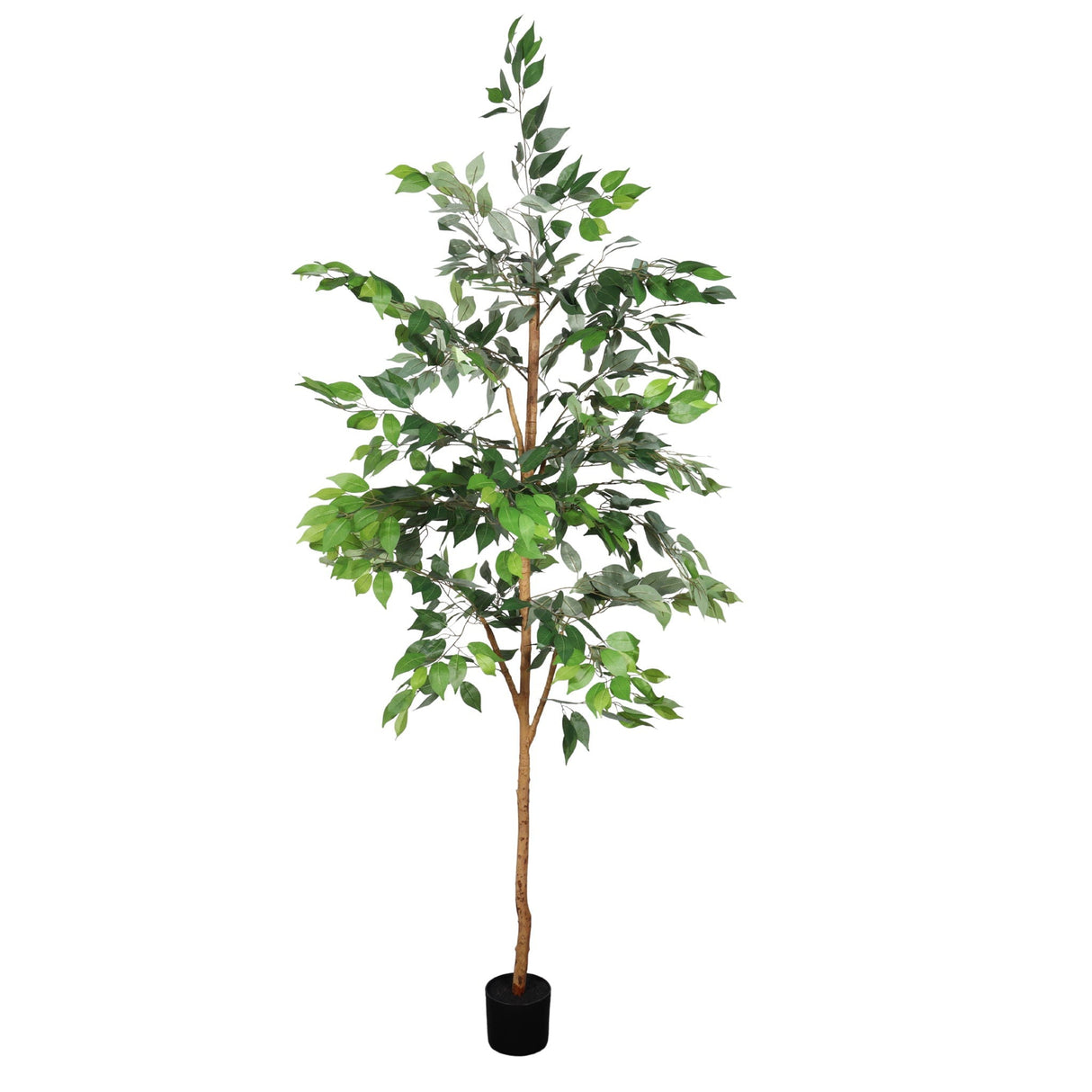 6Ft Artificial Ficus Tree With Natural Wood Trunk In Pot