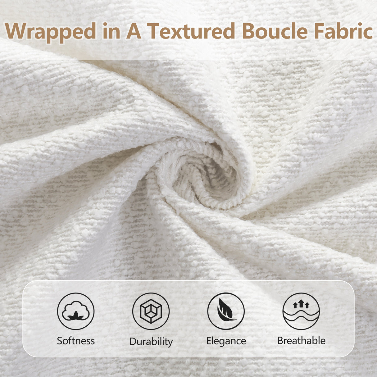 Queen Size Upholstered Platform Bed with Two Removable Pillow Headboard