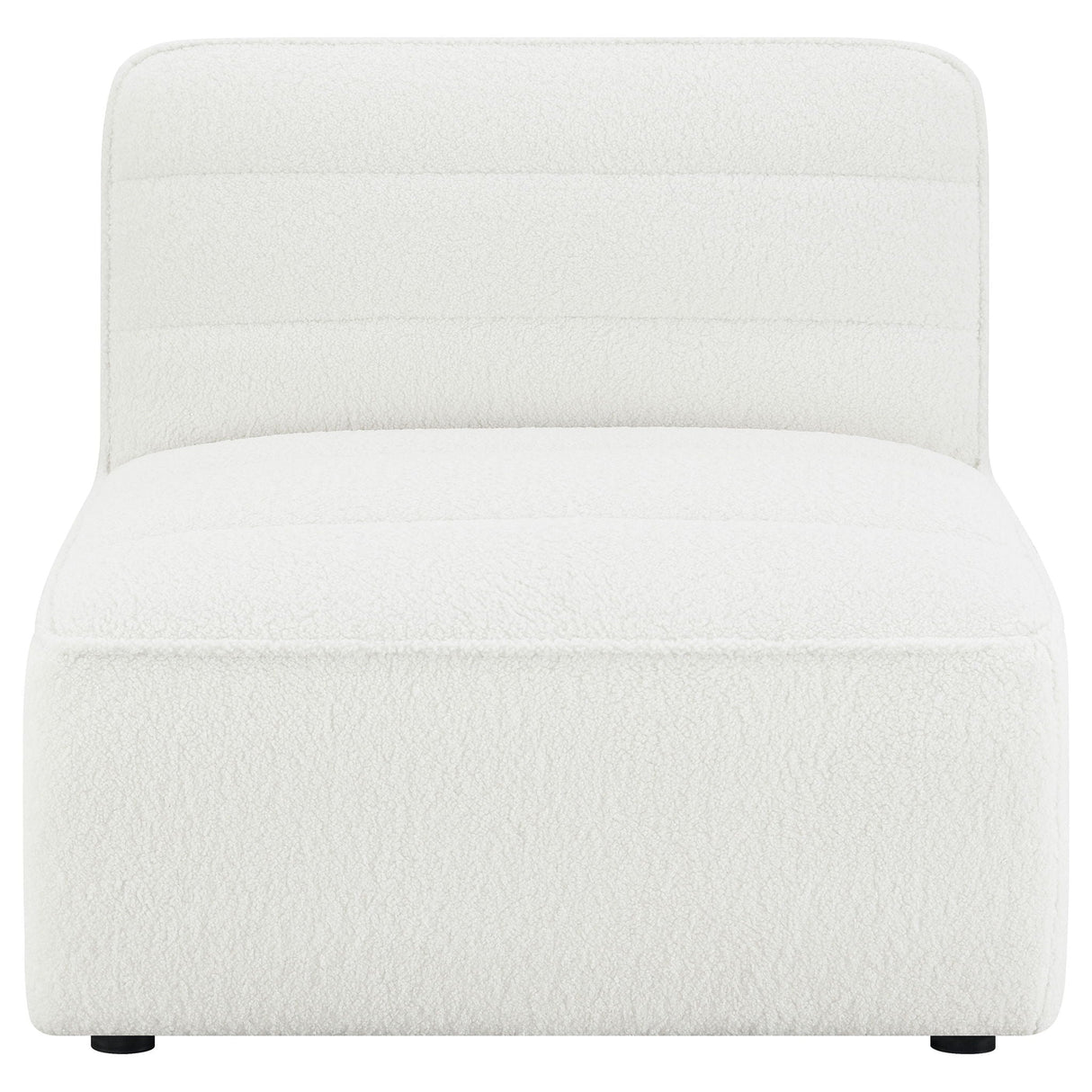 Bonnie - Upholstered Armless Chair With Channel Tufting - Ivory