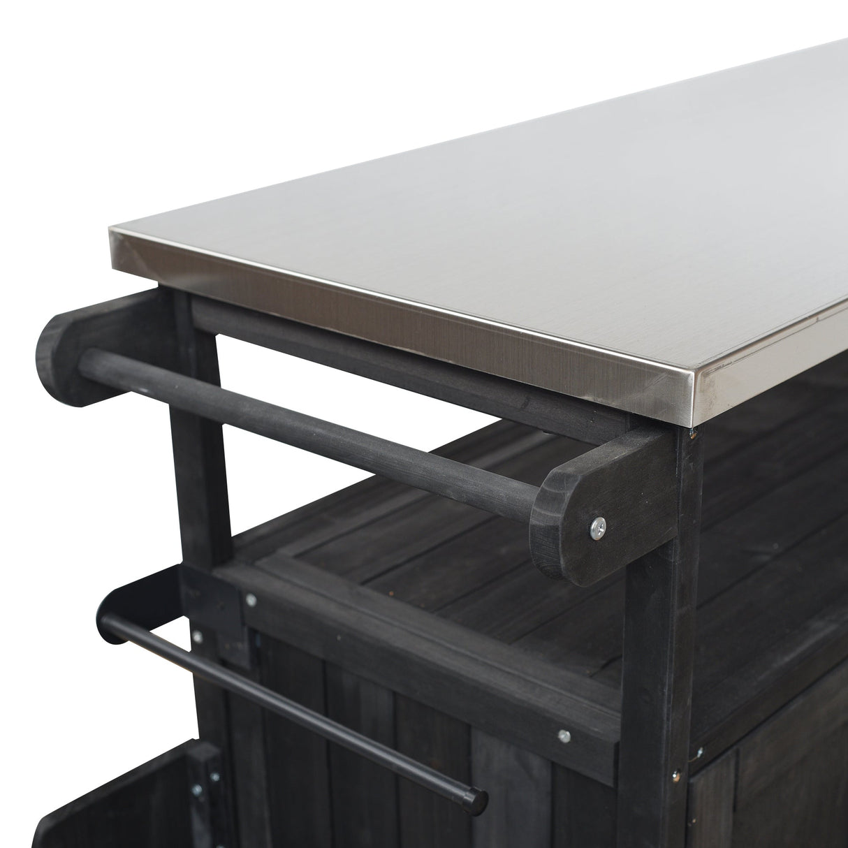 Foldable Outdoor Kitchen Island Patio Mobile Kitchen Cart