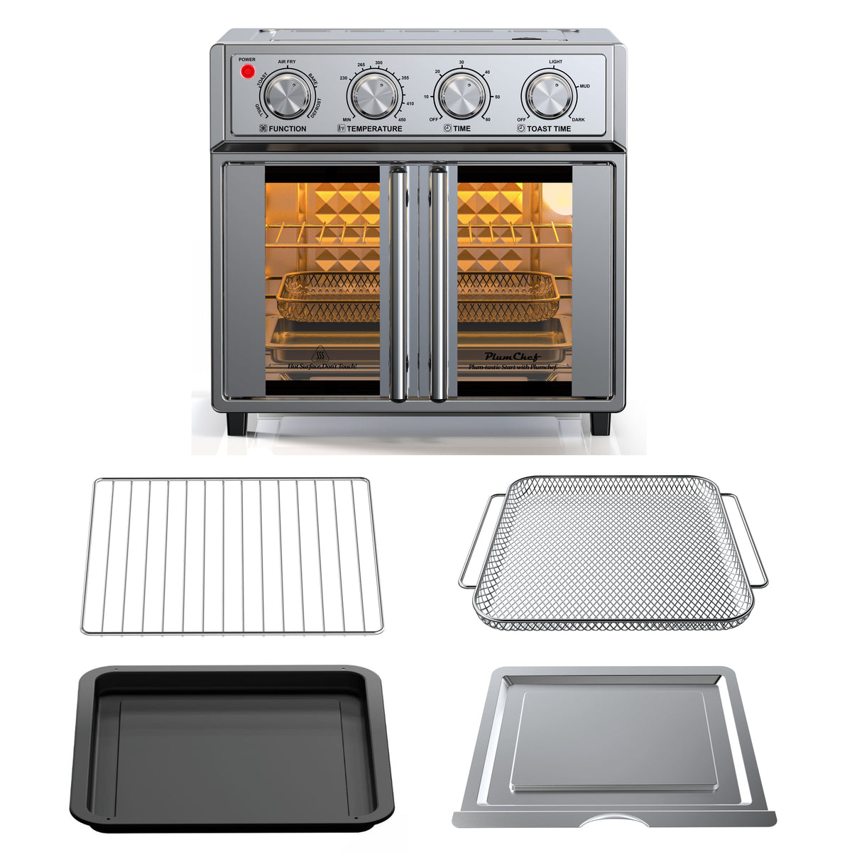 PlumChef 26QT Extra-Large French Double-Door Air Fryer