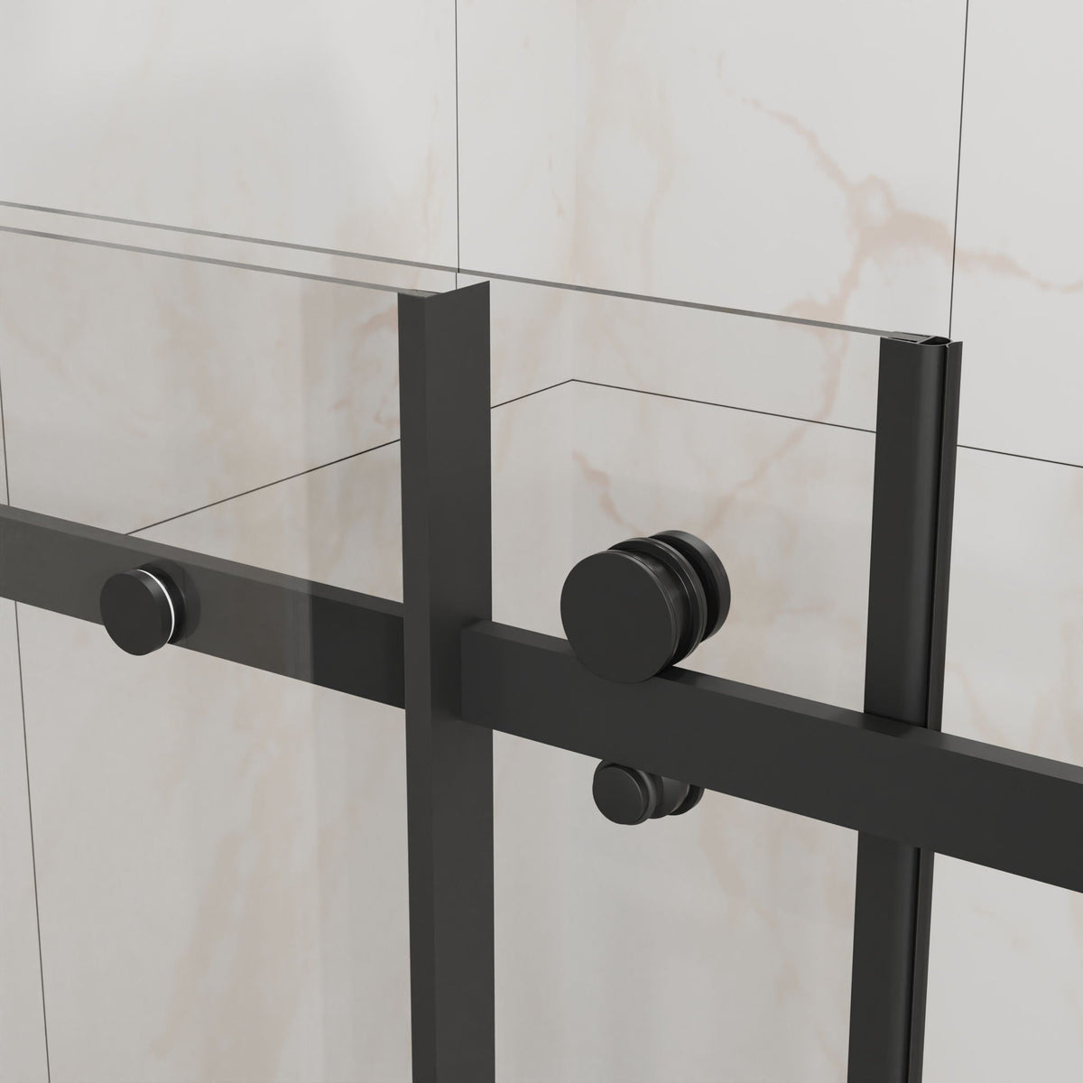 Frameless Tub Sliding Shower Door With Easy Clean Coating