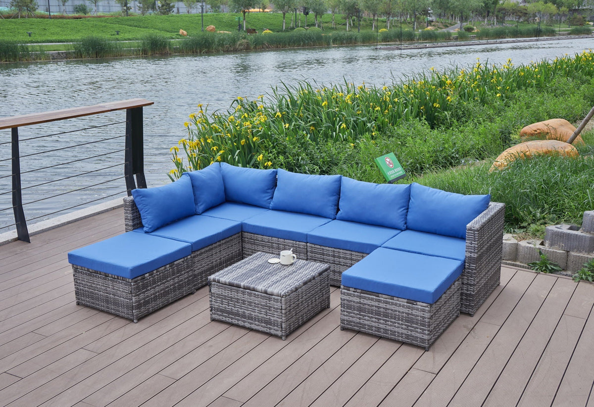 Patio Sofa With Cushions