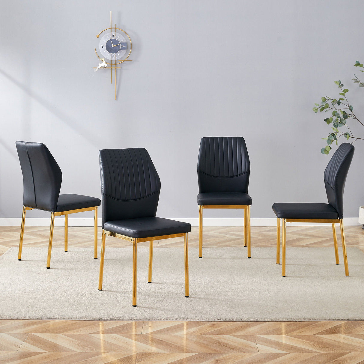 Luxury Simple Chair With Metal Leg