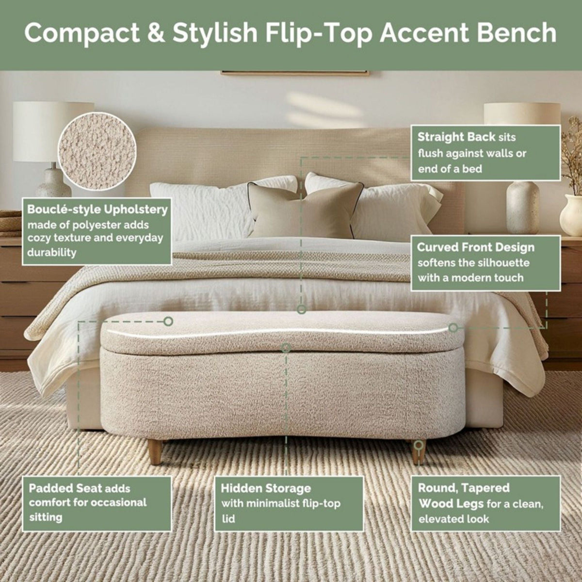 Flip Top Storage Bench