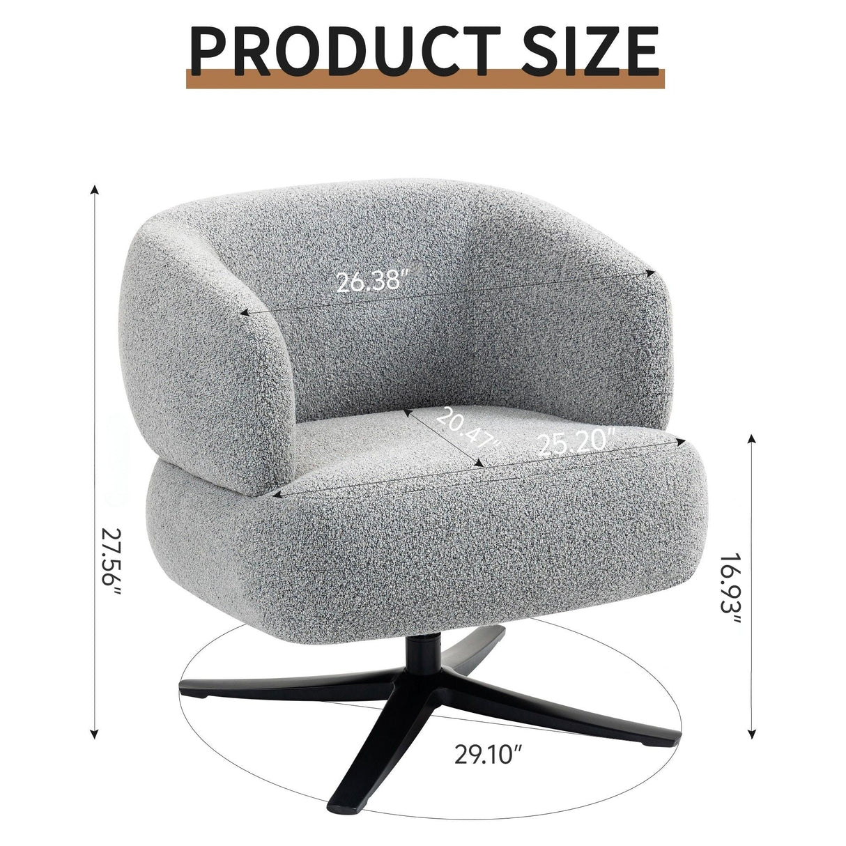 Cuddle Style Leisure Swivel Sofa Chair