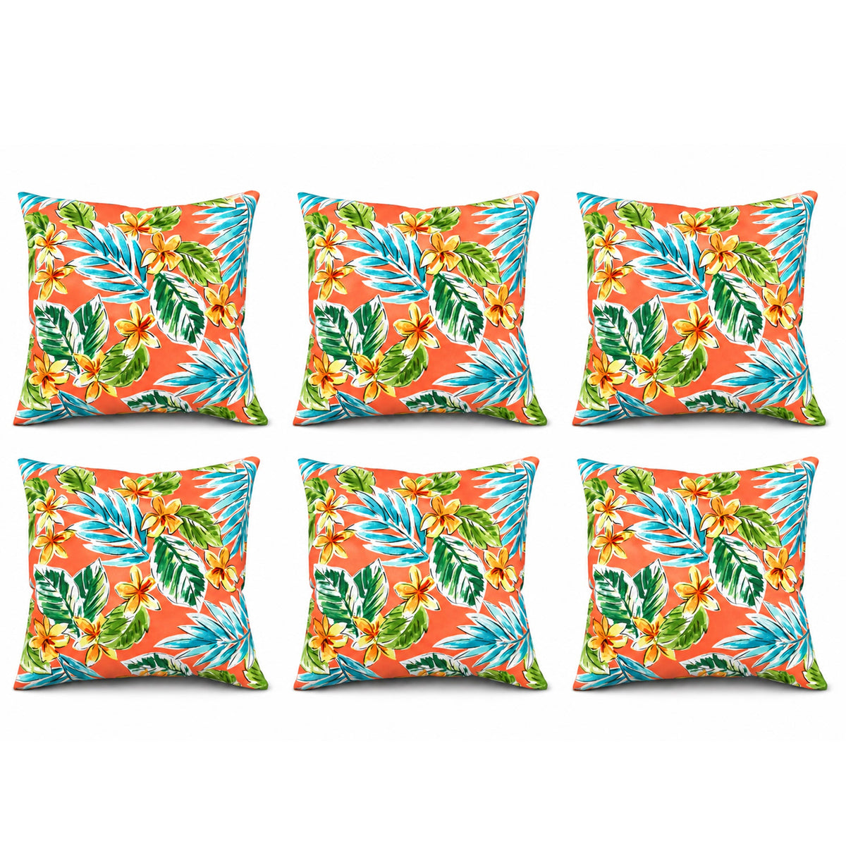 6 Pack Outdoor Pillow Covers - 18x18 Inch