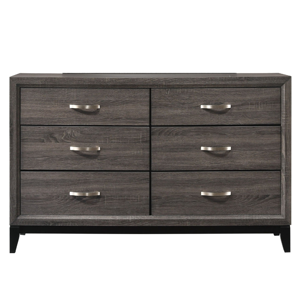 Contemporary 6 Drawer Dresser With Handles