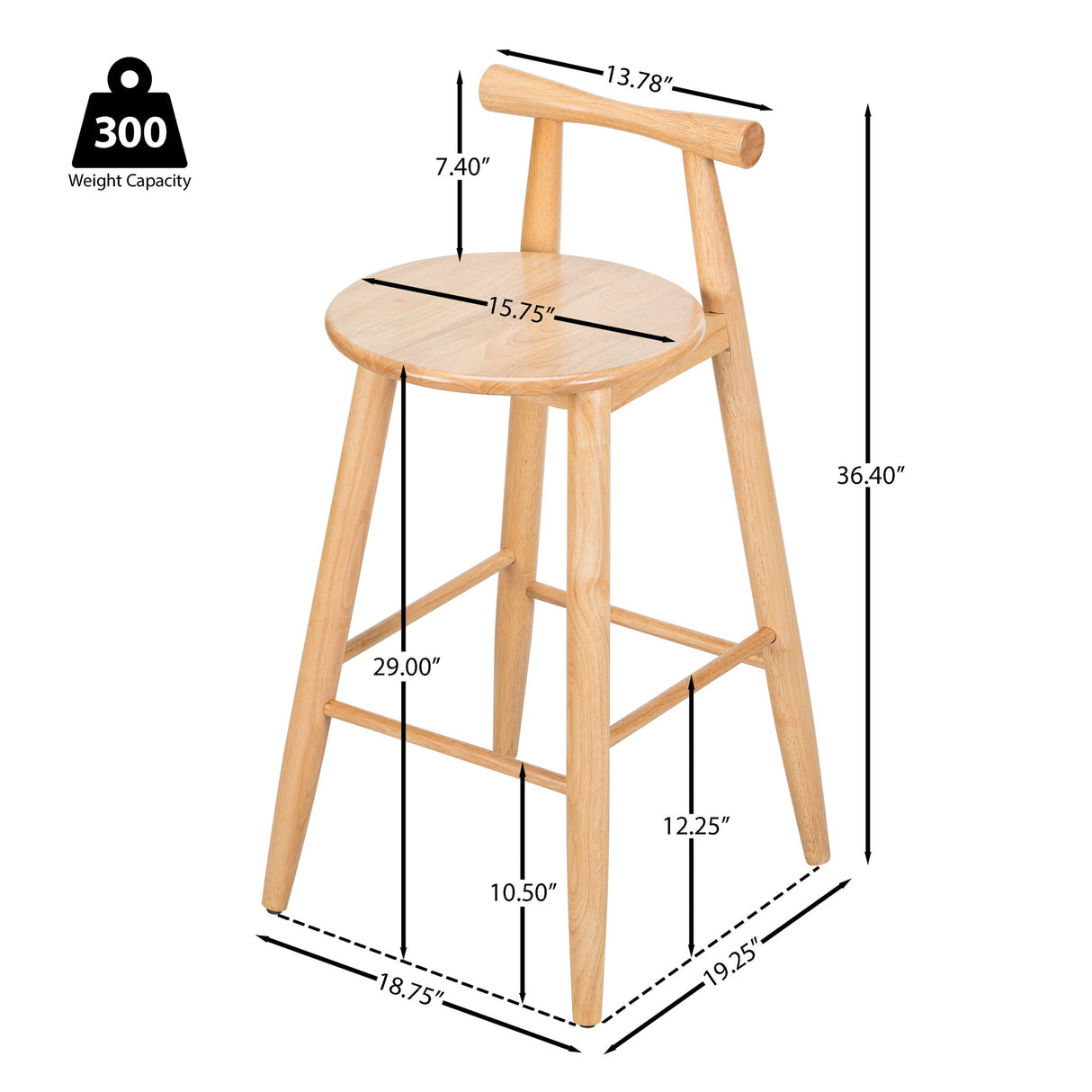 Grove Indoor Barstool (Set of 2) - Natural