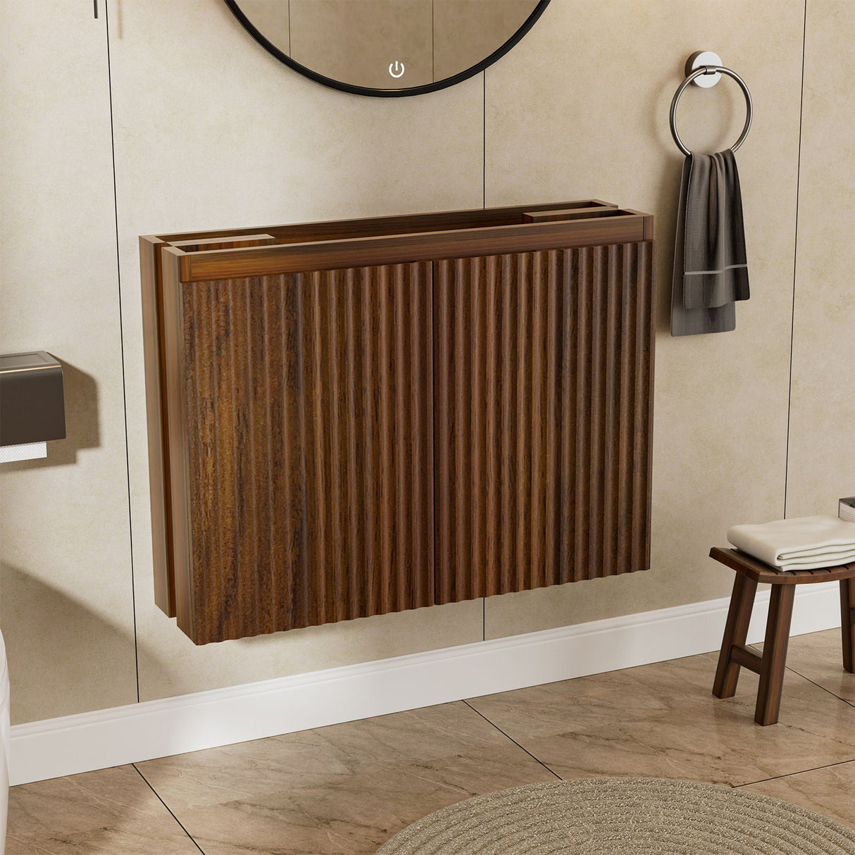 Folding Wall Cabinet With Creamic Sink