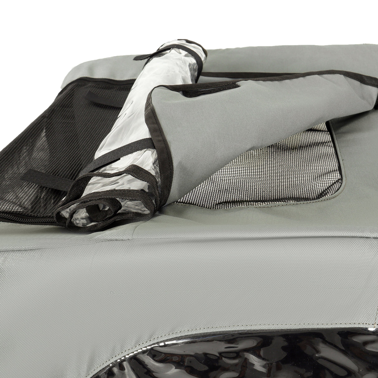 Outdoor Heavy Duty Collapsible Pet Bike Trailer with 16-Inch All-Terrain Wheels