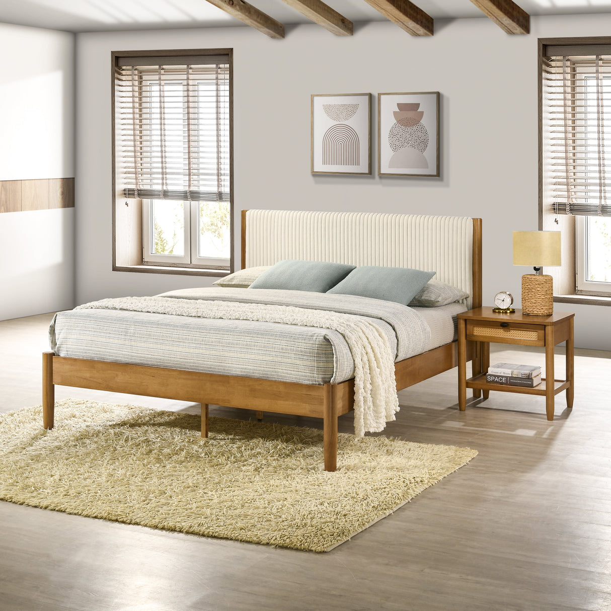 Vichy 5-Piece Rubberwood Queen Bedroom Set