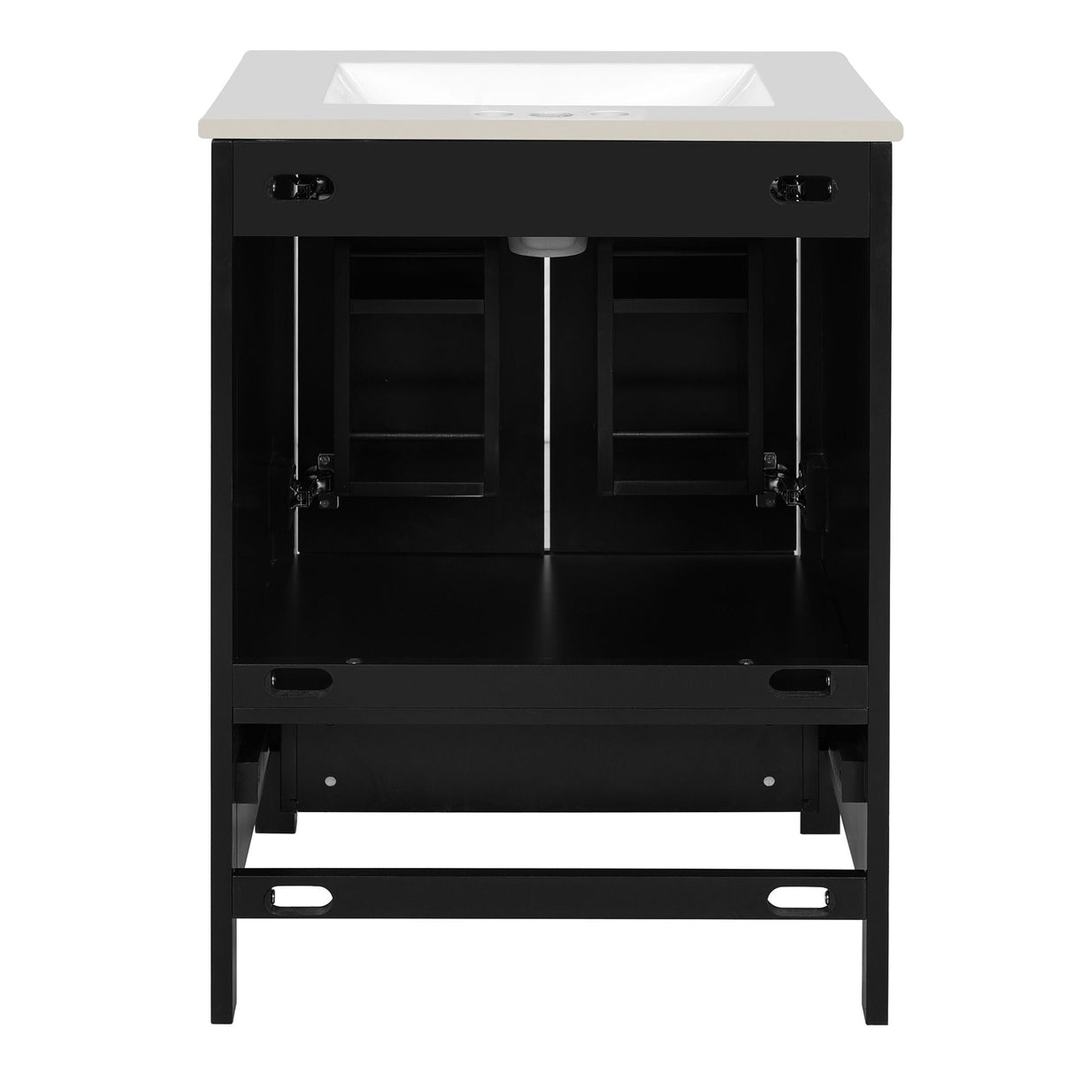 Bathroom Vanity With Integrated Undermount Ceramic Sink, 2 Doors And 1 Drawer, Soft Close Hinges