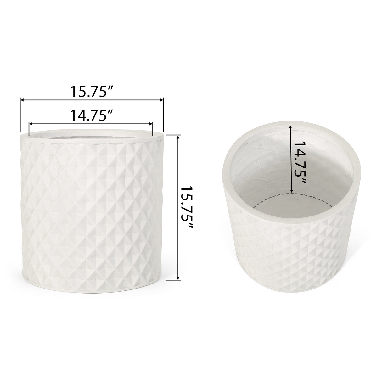 Classic antique white planter