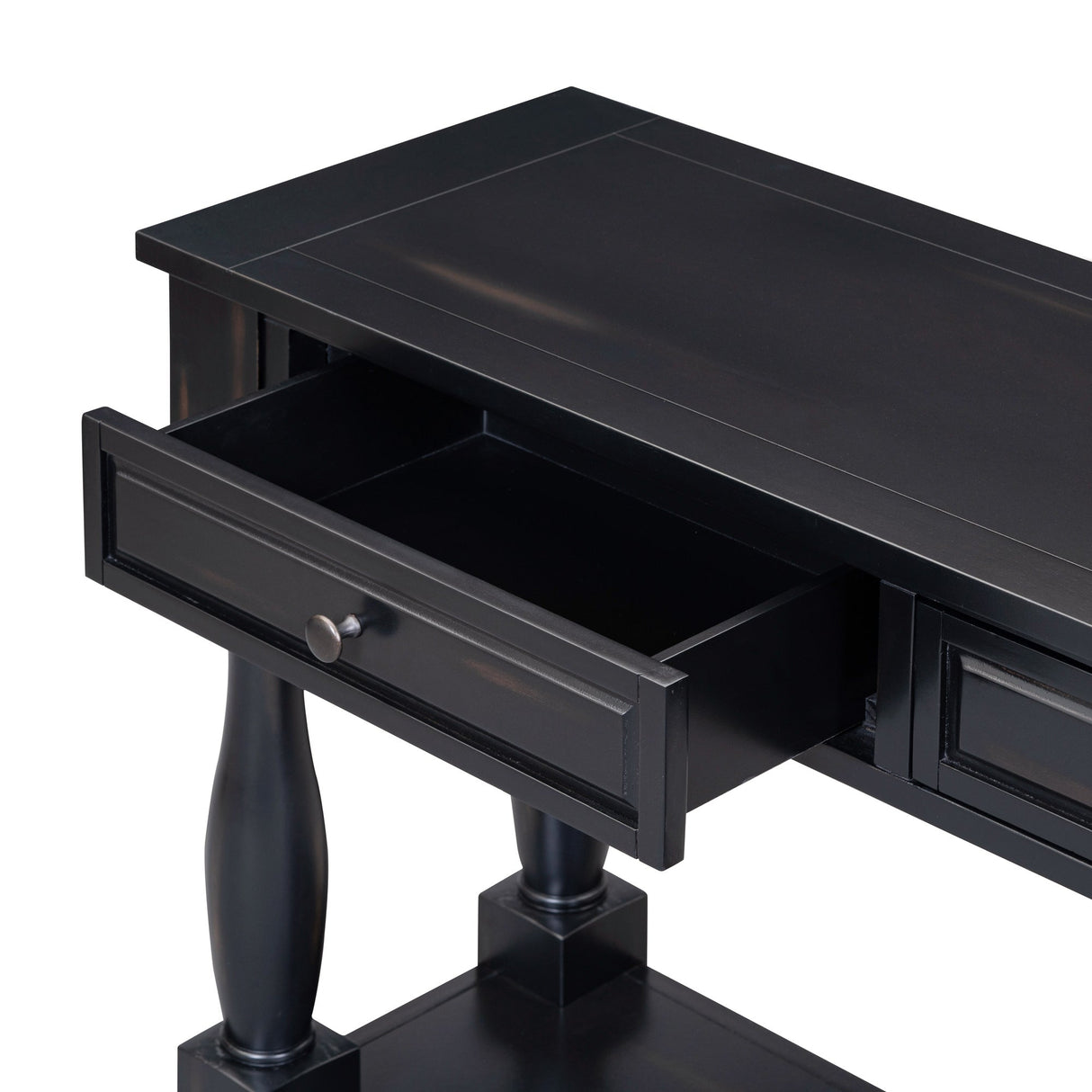 TREXM 63" Long Console Table with Drawers and Shelf