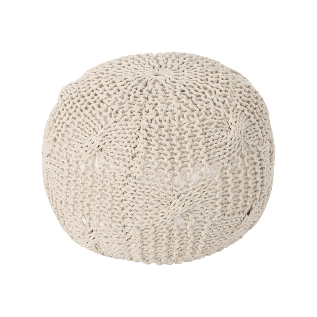 Bordeaux - Knitted Round Pouf