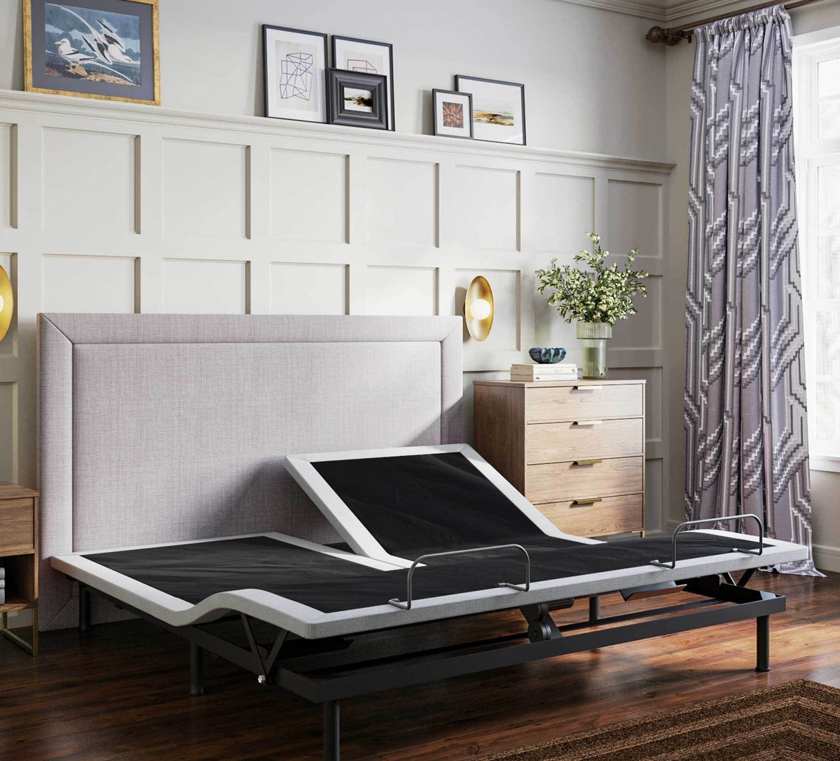 BTX4 Split Top Queen Adjustable Bed Base With Head and Foot Position Adjustment