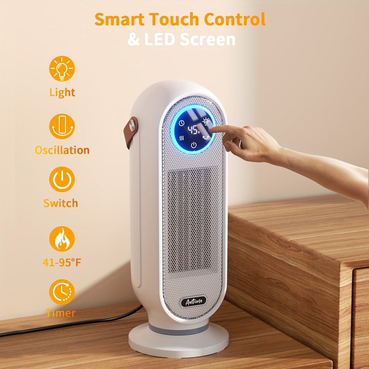 1500W Portable Space Heater with Remote Control