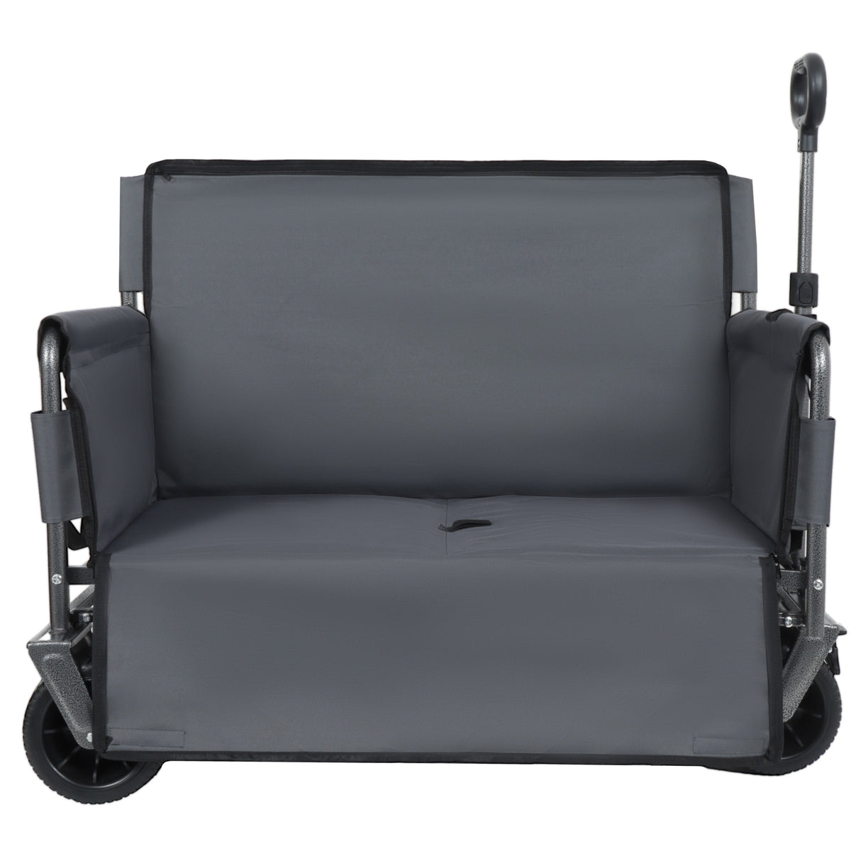 3-in-1 Convertible Folding Wagon Cart with Bench Seat & Storage