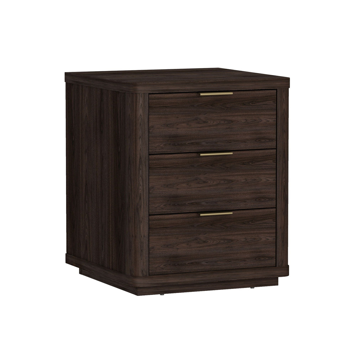 Evelyn - Nightstand With 3 Drawers, Smooth Rounded Edges