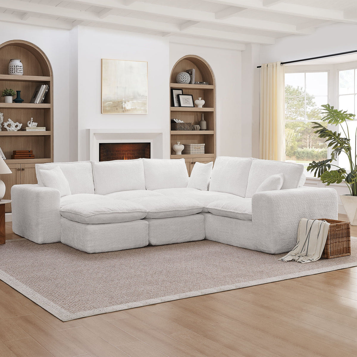 Sectional Sofa With Moveable Ottoman