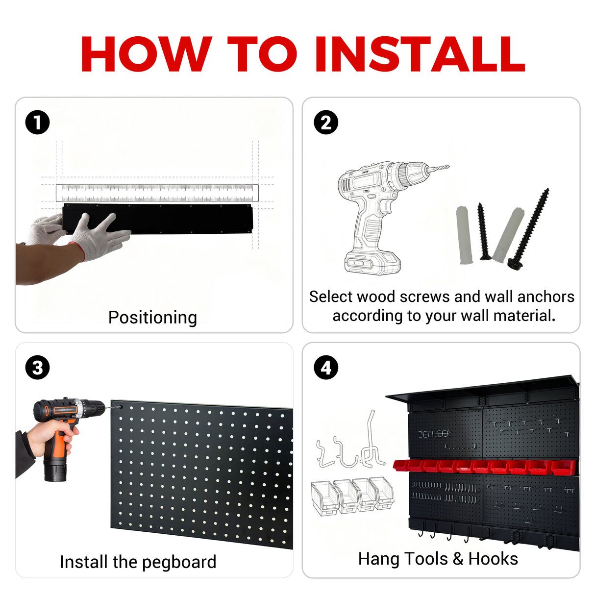 Pegboard Wall Organizer