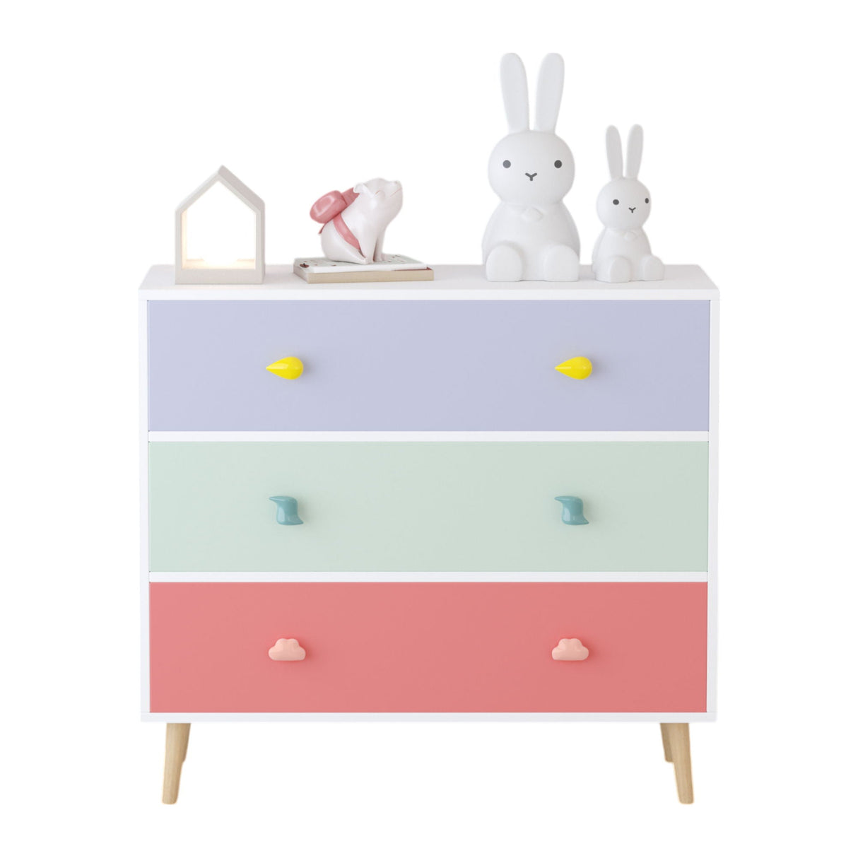 3 Drawer Dresser, Storage Cabinet With Anti Tip Safety