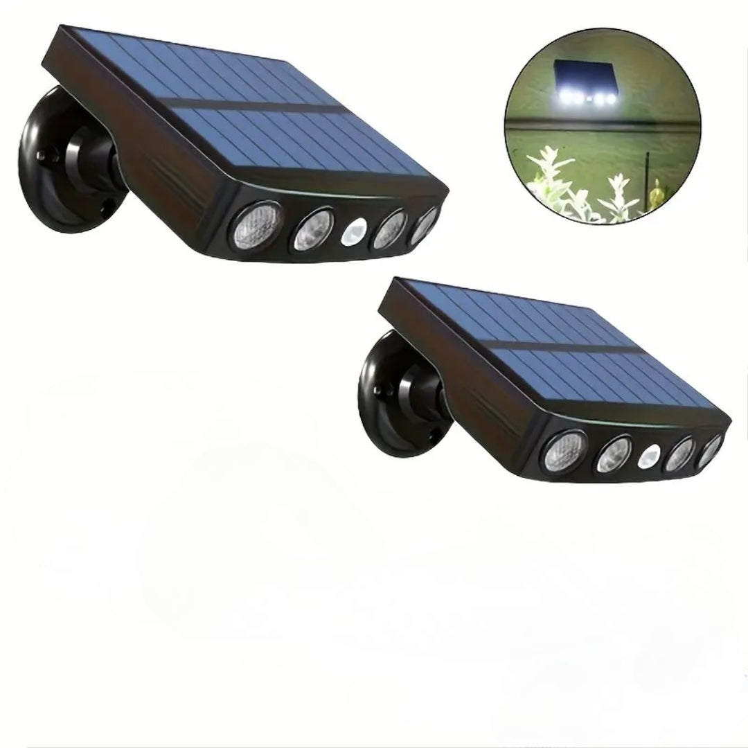 2/4-Pack Outdoor Solar Wall Lights – Motion Sensor, Dusk-to-Dawn, IP44 Rated