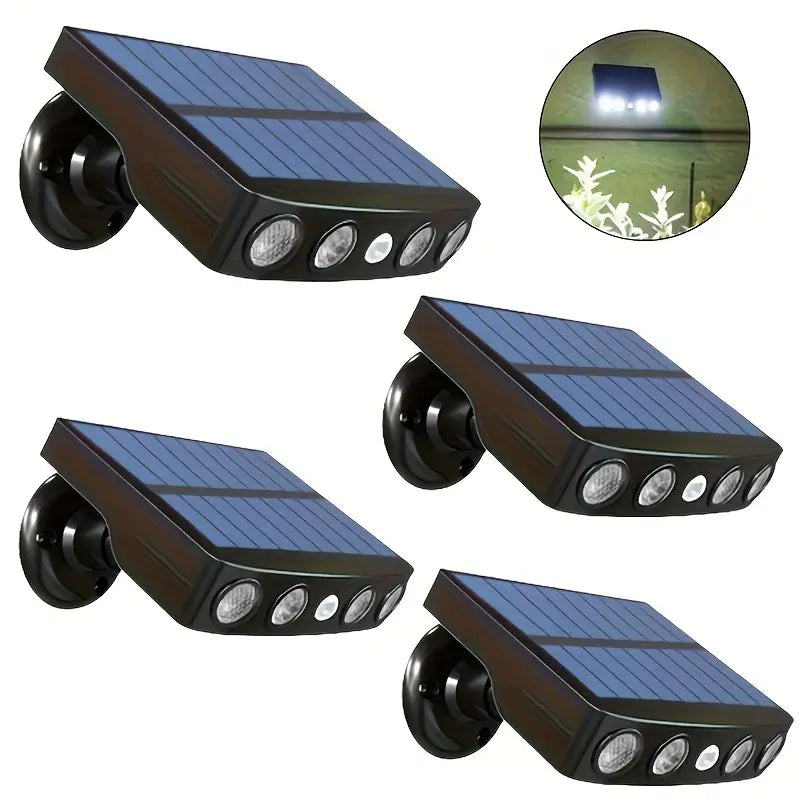 2/4-Pack Outdoor Solar Wall Lights – Motion Sensor, Dusk-to-Dawn, IP44 Rated