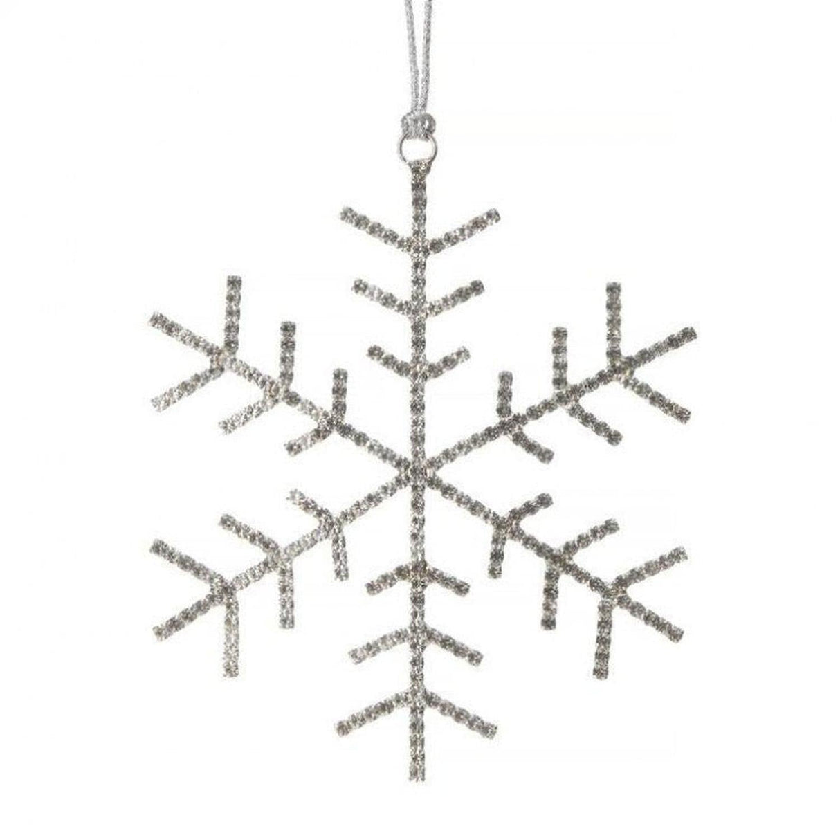5" Petite Jewel Snowflake Ornament: Silver