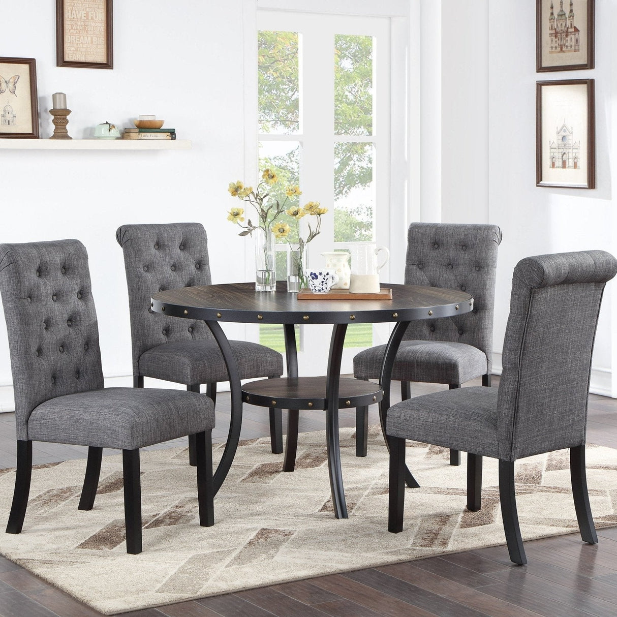 5-Piece-Dining-Table-Set-with-Tufted-upholstered-4-Side-Chairs-Kitchen-&-Dining-Furniture-Sets
