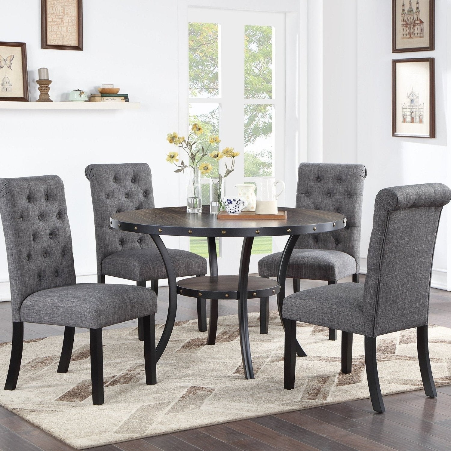 5-Piece-Dining-Table-Set-with-Tufted-upholstered-4-Side-Chairs-Kitchen-&-Dining-Furniture-Sets
