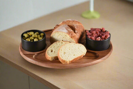 Charcuterie-/-Serving-Tray-w/-2-Ceramic-Bowls-w/-Lids-Serving-Tray