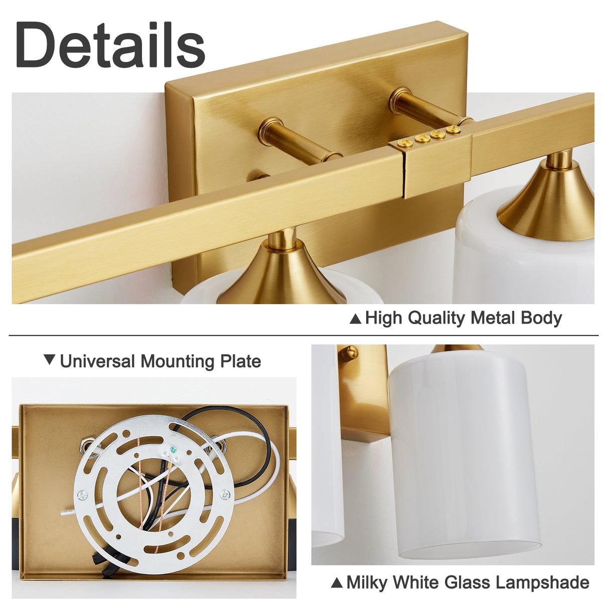 4-Light Brushed Bathroom Vanity Wall Light